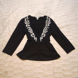 White House Black Market Black And White Sweater